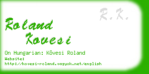 roland kovesi business card