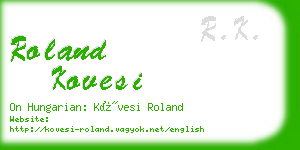 roland kovesi business card